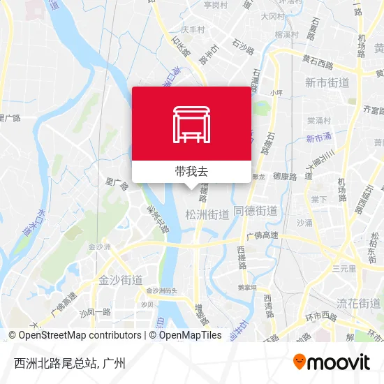 西洲北路尾总站地图