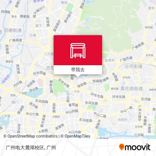 广州电大麓湖校区地图