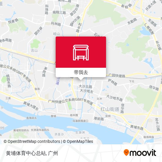 黄埔体育中心总站地图