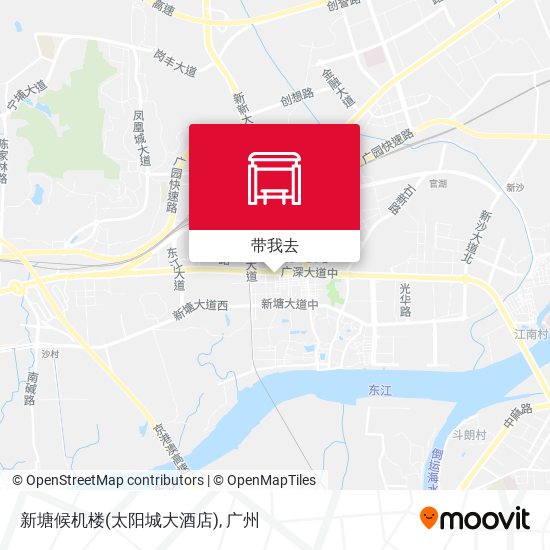 新塘候机楼(太阳城大酒店)地图