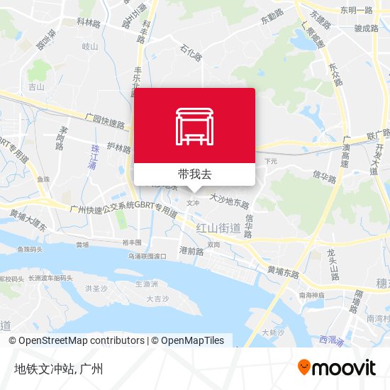 地铁文冲站地图