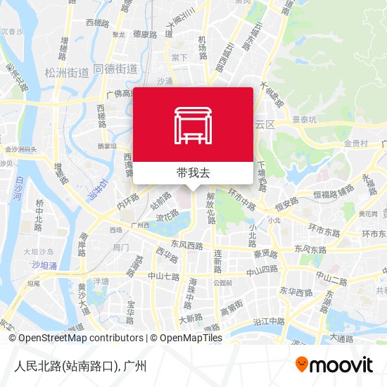 人民北路(站南路口)地图