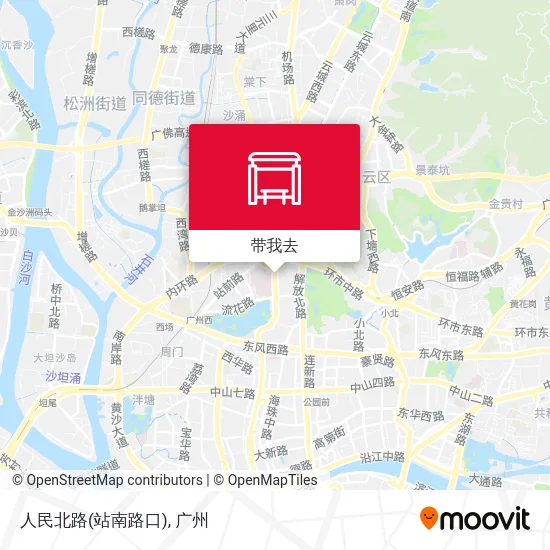 人民北路(站南路口)地图