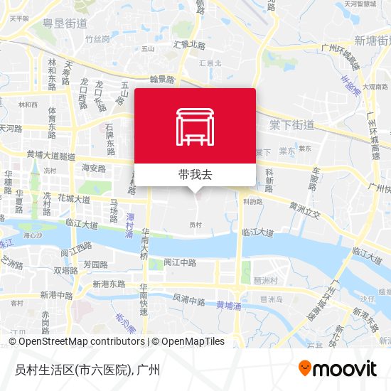 员村生活区(市六医院)地图