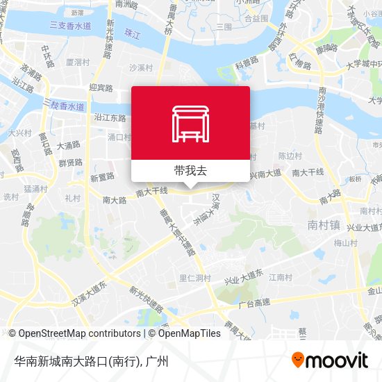 华南新城南大路口(南行)地图