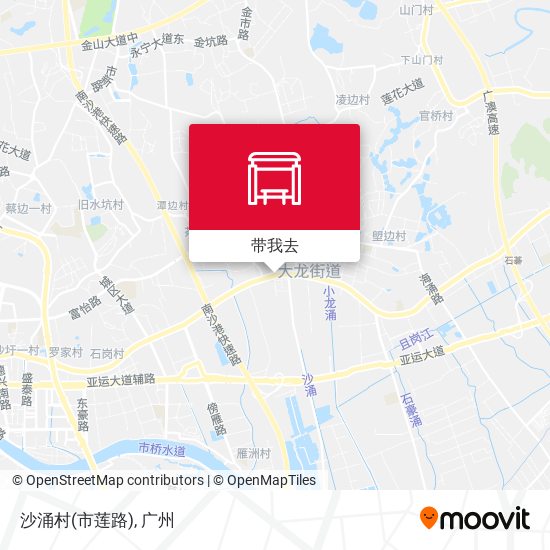 沙涌村(市莲路)地图