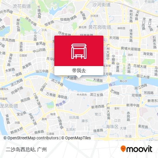 二沙岛西总站地图