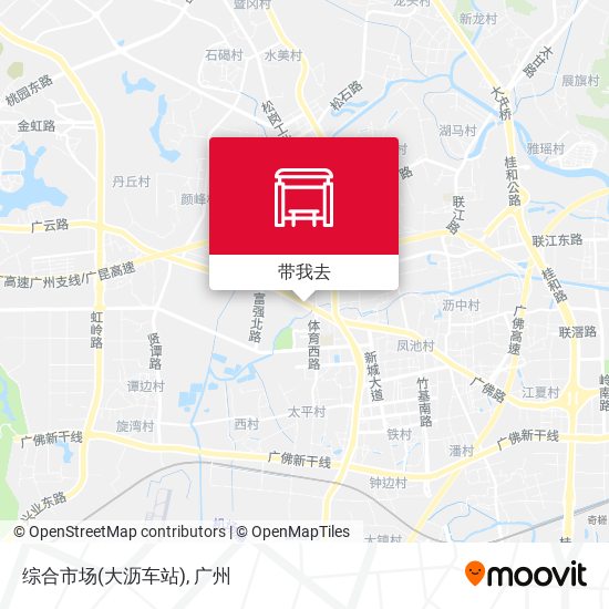 综合市场(大沥车站)地图