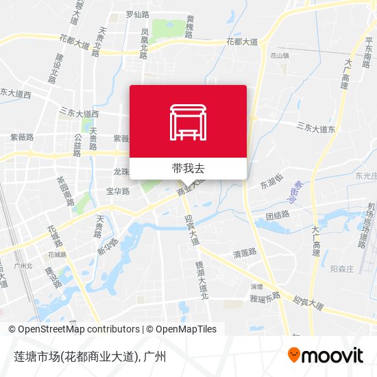 莲塘市场(花都商业大道)地图