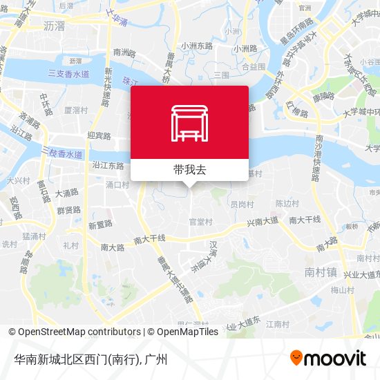 华南新城北区西门(南行)地图