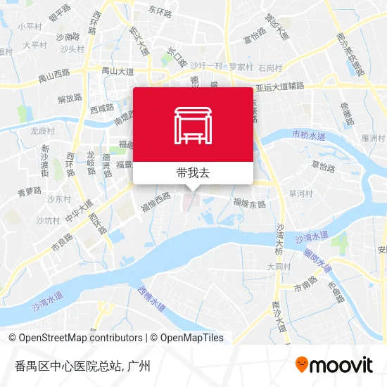 番禺区中心医院总站地图