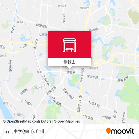 石门中学(狮山)地图