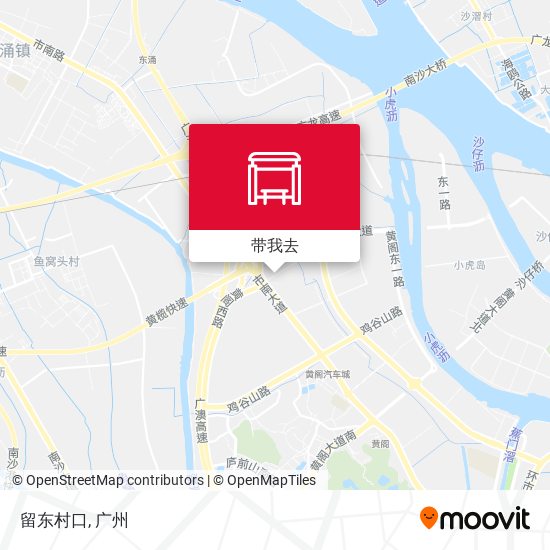 留东村口地图