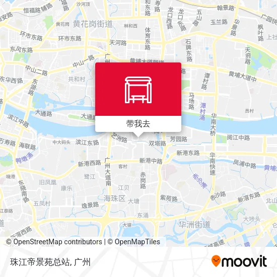 珠江帝景苑总站地图