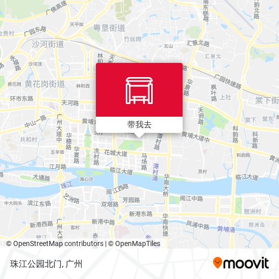 珠江公园北门地图