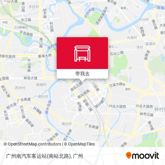 广州南汽车客运站(南站北路)地图