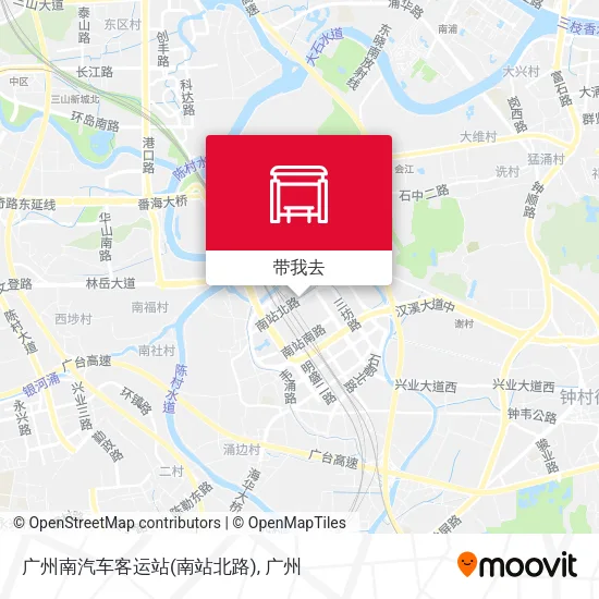 广州南汽车客运站(南站北路)地图