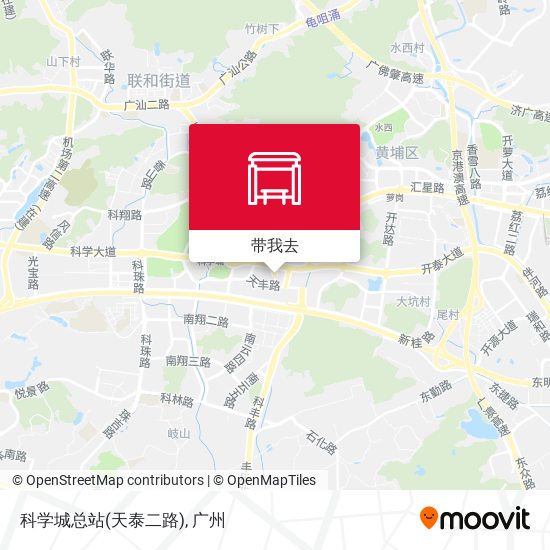 科学城总站(天泰二路)地图