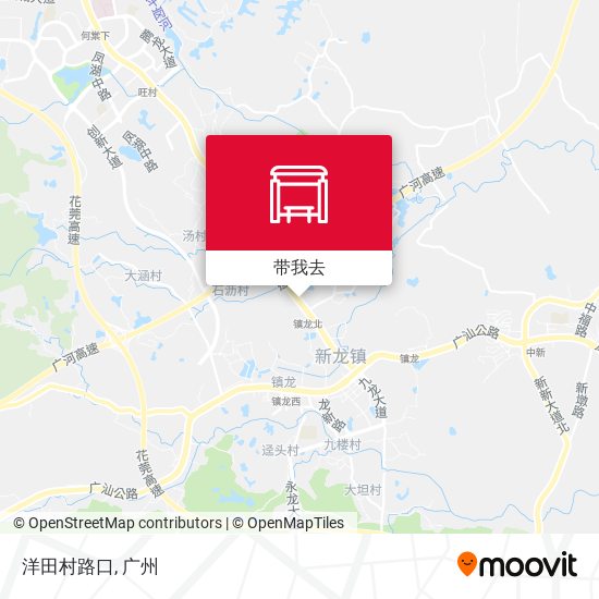 洋田村路口地图