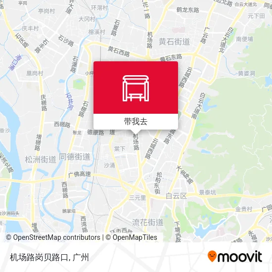 机场路岗贝路口地图