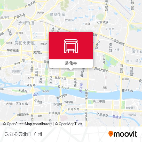 珠江公园北门地图