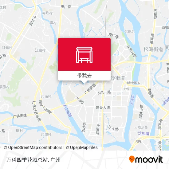 万科四季花城总站地图