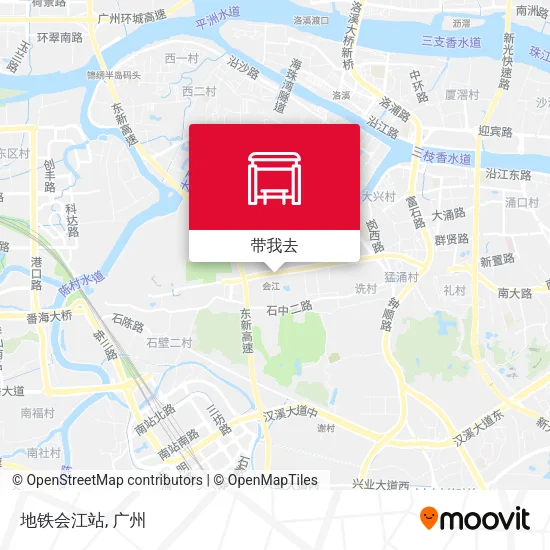 地铁会江站地图
