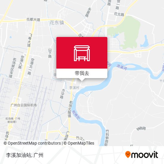 李溪加油站地图
