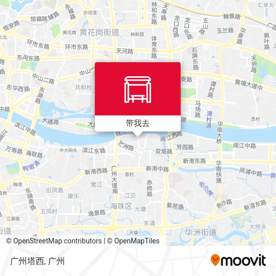 广州塔西地图