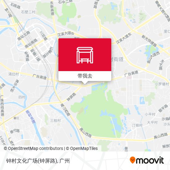 钟村文化广场(钟屏路)地图