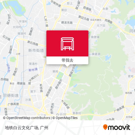 地铁白云文化广场地图