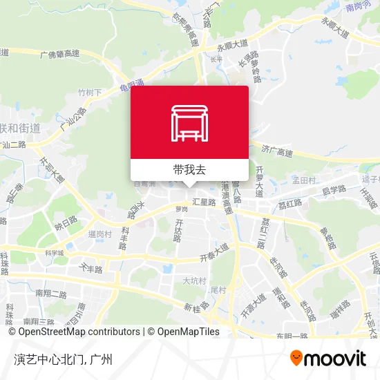演艺中心北门地图