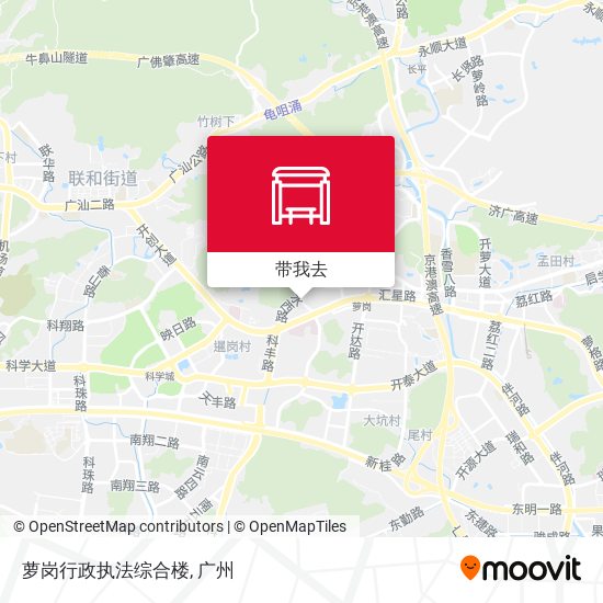 萝岗行政执法综合楼地图