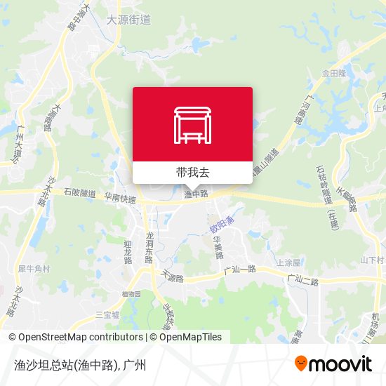 渔沙坦总站(渔中路)地图