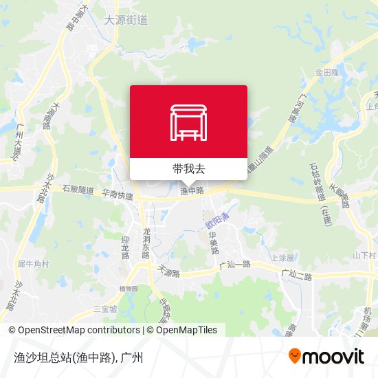 渔沙坦总站(渔中路)地图