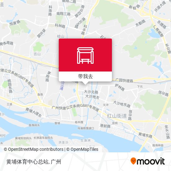 黄埔体育中心总站地图