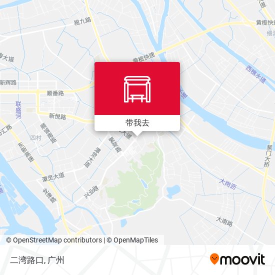 二湾路口地图