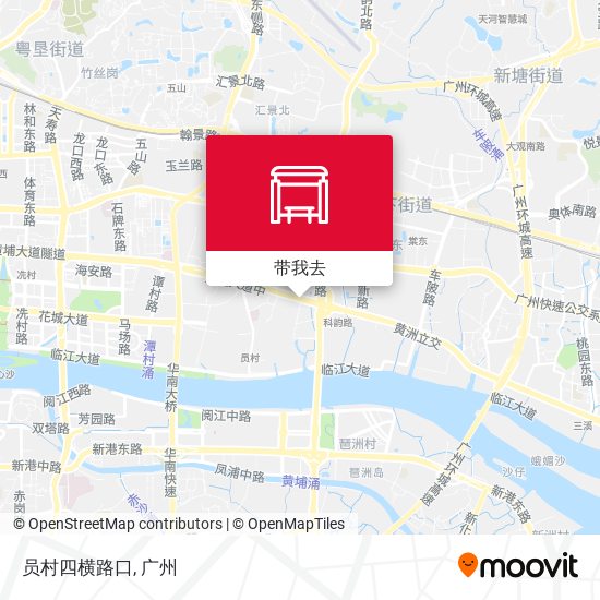 员村四横路口地图