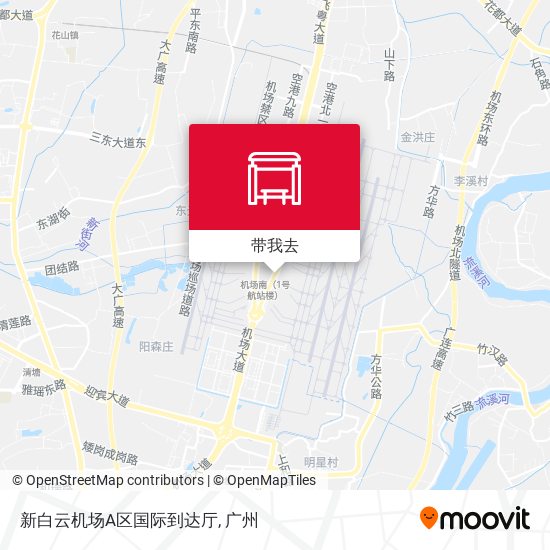 新白云机场A区国际到达厅地图