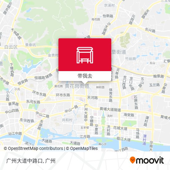 广州大道中路口地图