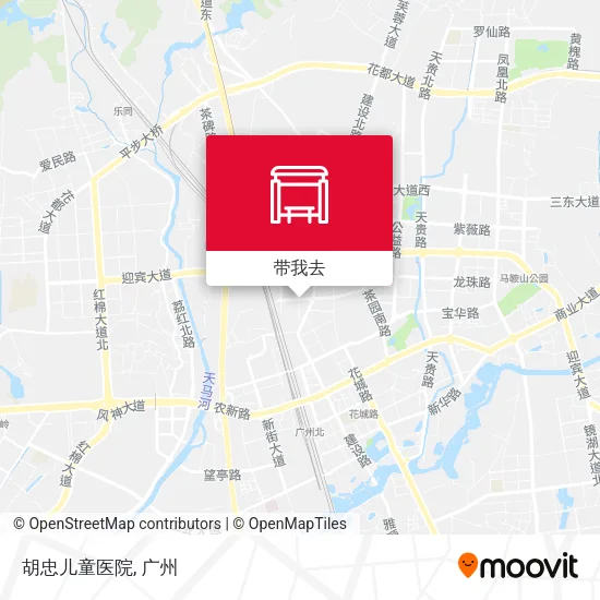 胡忠儿童医院地图