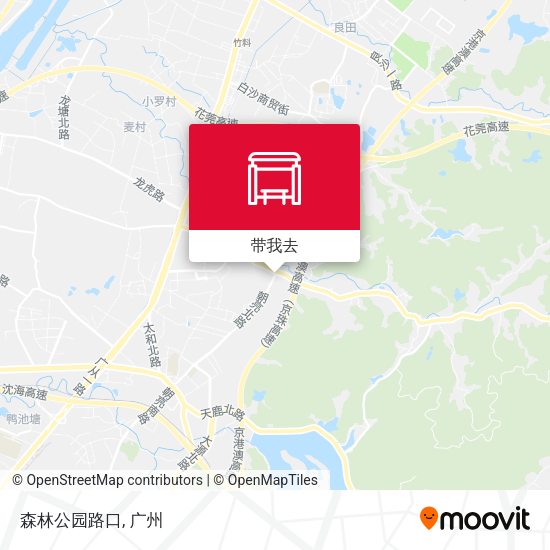 森林公园路口地图