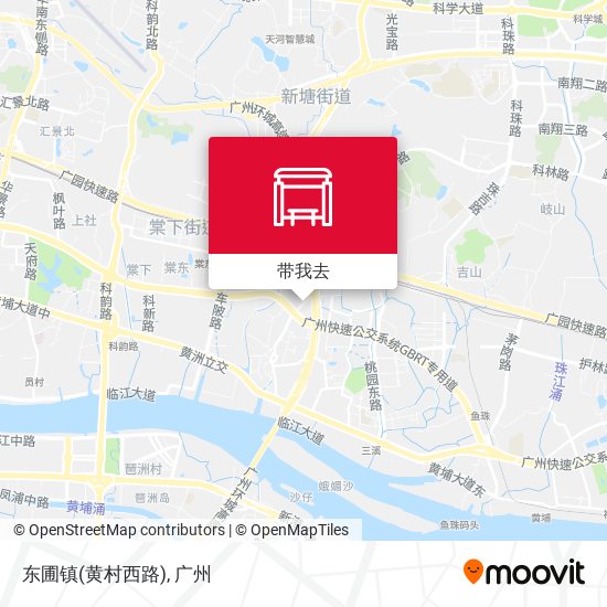 东圃镇(黄村西路)地图