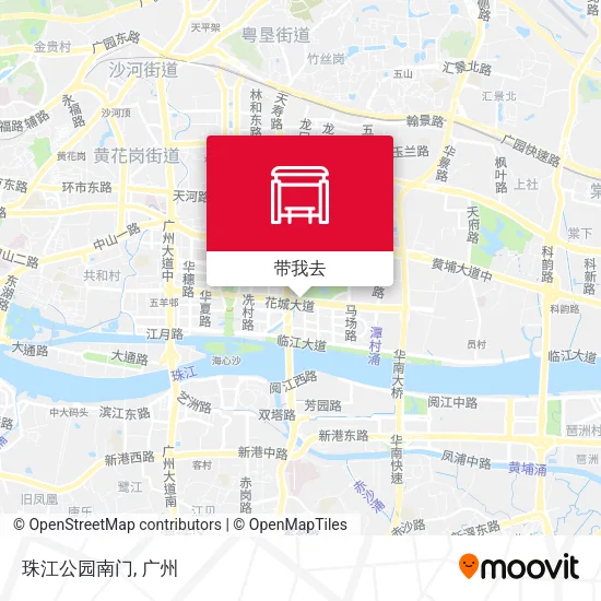 珠江公园南门地图