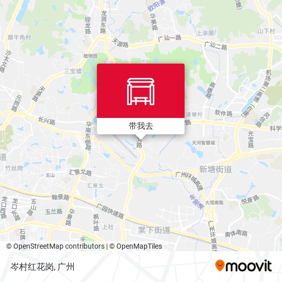 岑村红花岗地图
