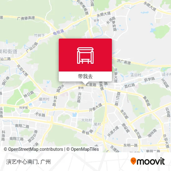 演艺中心南门地图
