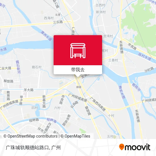 广珠城轨顺德站路口地图