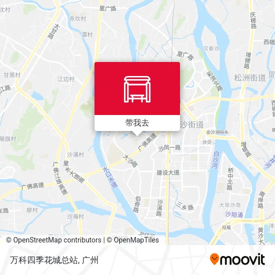 万科四季花城总站地图