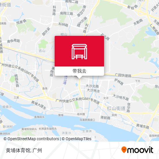 黄埔体育馆地图