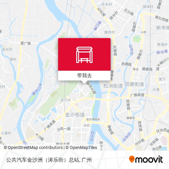 公共汽车金沙洲（涛乐街）总站地图